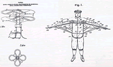 One of patents for admirable flying machine.