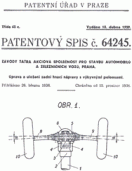 Patent výkyvné polonápravy.